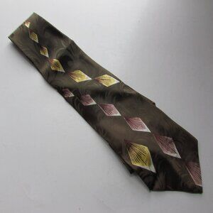 Vintage Arrow Necktie Unisex Design Green Lavender Gold